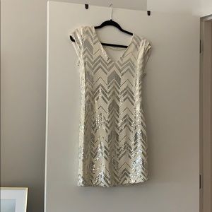 White sequin dress